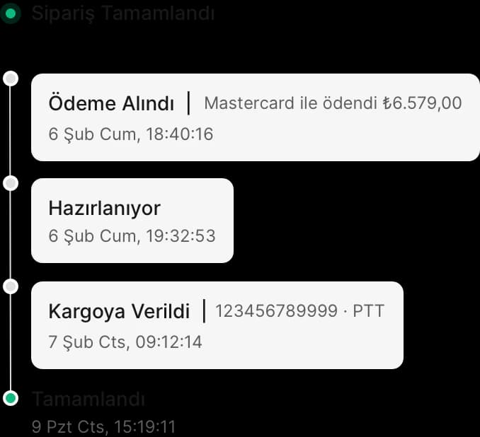 Ödeme altyapısı, kargo entegrasyonu, ürün yönetimi ve sipariş takibi