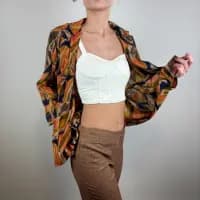 Desenli Vintage Gömlek - 3