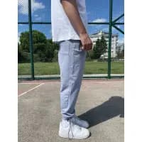 Adjustable Leg Outfit Grey Sweatpants  - 1