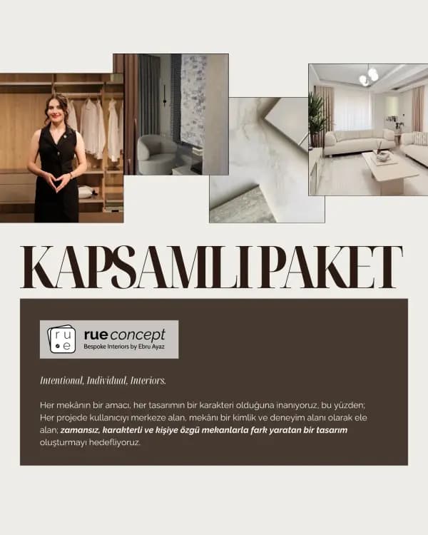 Kapsamlı Paket : Online İçmimarlık ve Dekorasyon Hizmeti