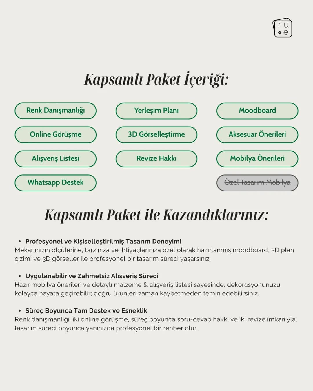 Kapsamlı Paket : Online İçmimarlık ve Dekorasyon Hizmeti - 2