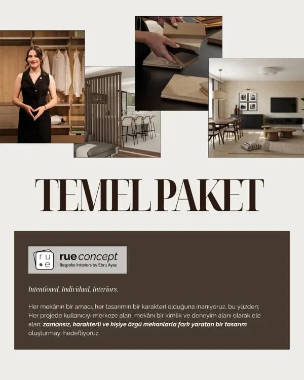 Temel Paket : Online İçmimarlık ve Dekorasyon Hizmeti