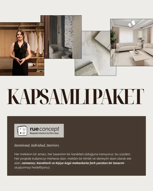 Kapsamlı Paket : Online İçmimarlık ve Dekorasyon Hizmeti