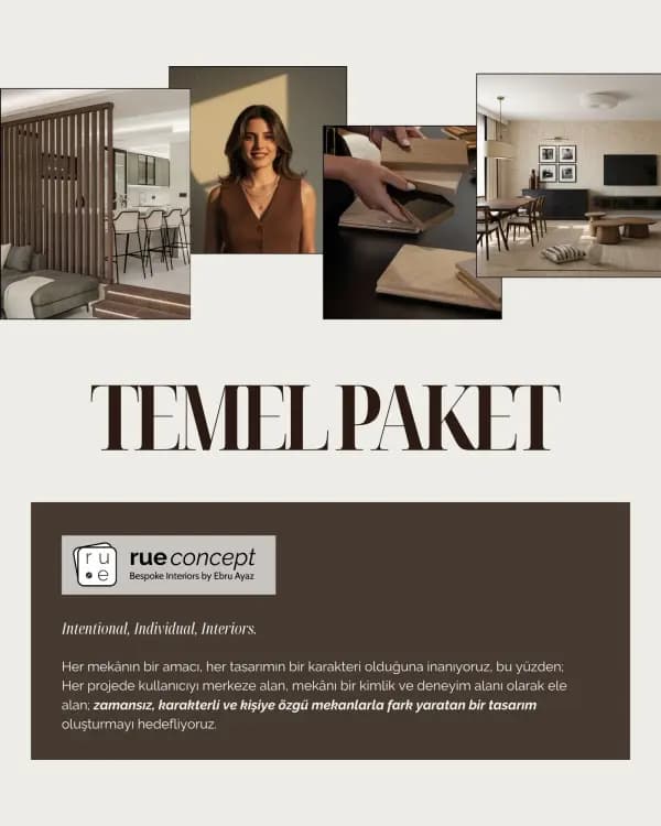 Temel Paket : Online İçmimarlık ve Dekorasyon Hizmeti