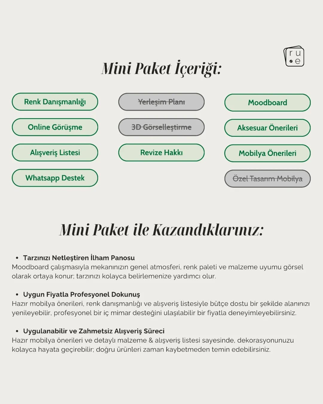 Mini Paket: Online İç Mimarlık ve Dekorasyon Hizmeti - 2
