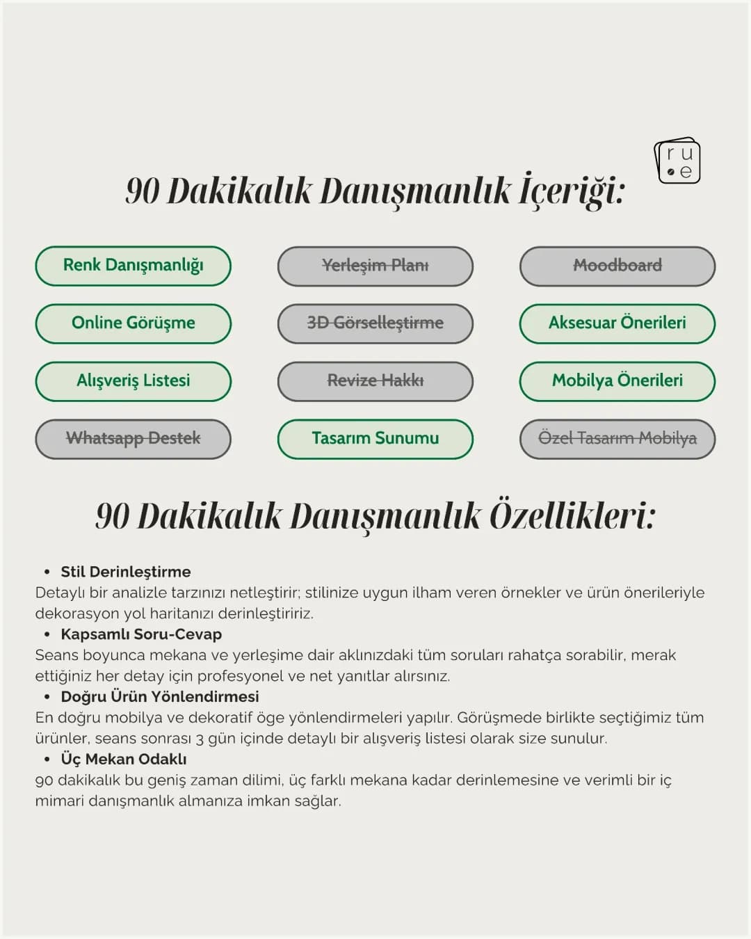 90 Dakikalık Danışmanlık Seansı: Online Danışmanlık ve Mekan Analizi - 2