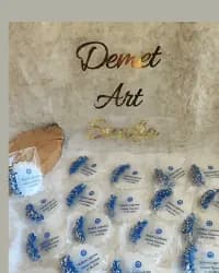 25 Adet Epoksi Mavi Taşlı Söz Nişan Düğün ve Özel Gün Magneti - 2